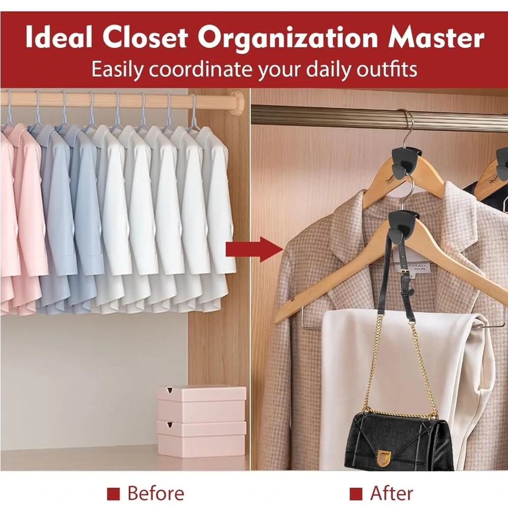 50 Pack Black Space Saver Hangers